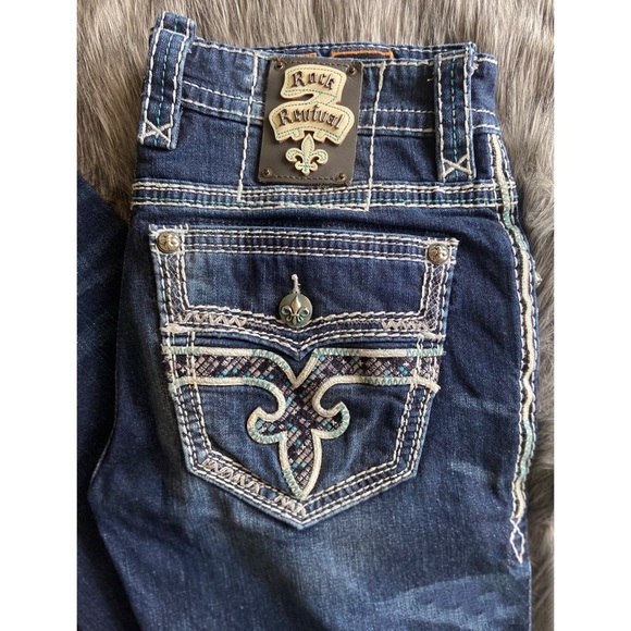 Men’s Dark Rock Revival Jeans - Picture 2 of 4